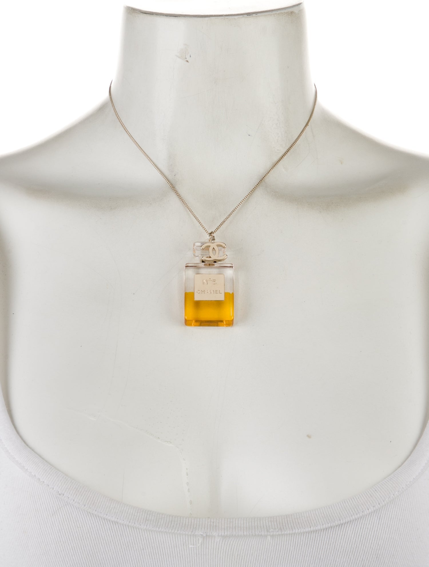 Chanel Resin No.5 Perfume Bottle Pendant Necklace